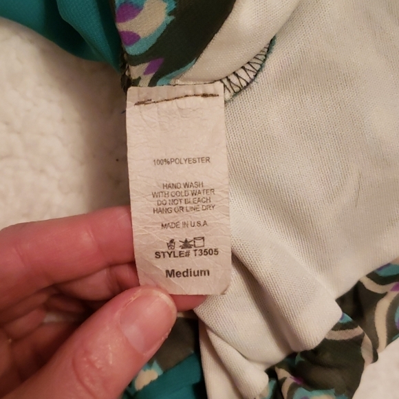 Ezra Y2K moody floral sheer satin keyhole halter high low summer tunic top - Picture 4 of 7